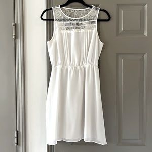 White lace & pleat BCBGeneration A-line dress